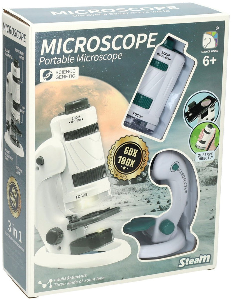 Conjunto de microscopio verde