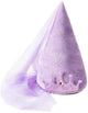 Pequeñas aventuras - sombrero cónico princesa lila - sombrero de terciopelo con velo