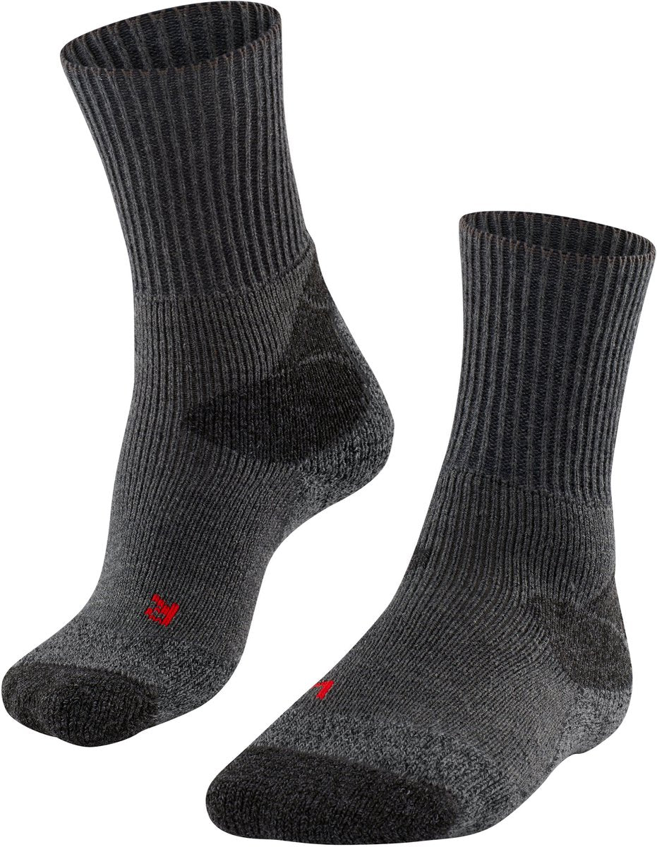 Falke tk-x expedition ultra dikke padding wol functioneel materiaal wandelsokken heren grijs - maat 42-43