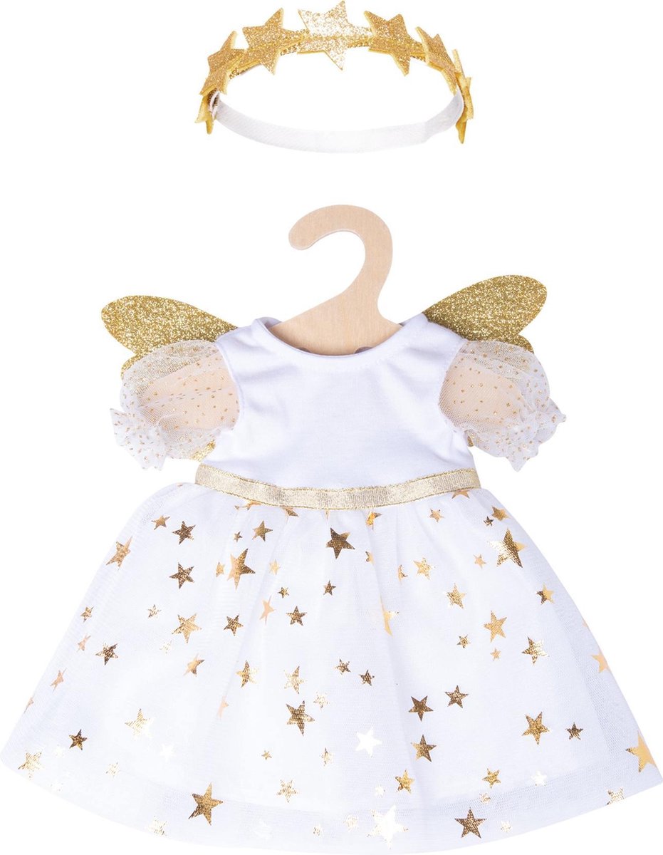 Heless doll dress angel with stars, 28-35 cm