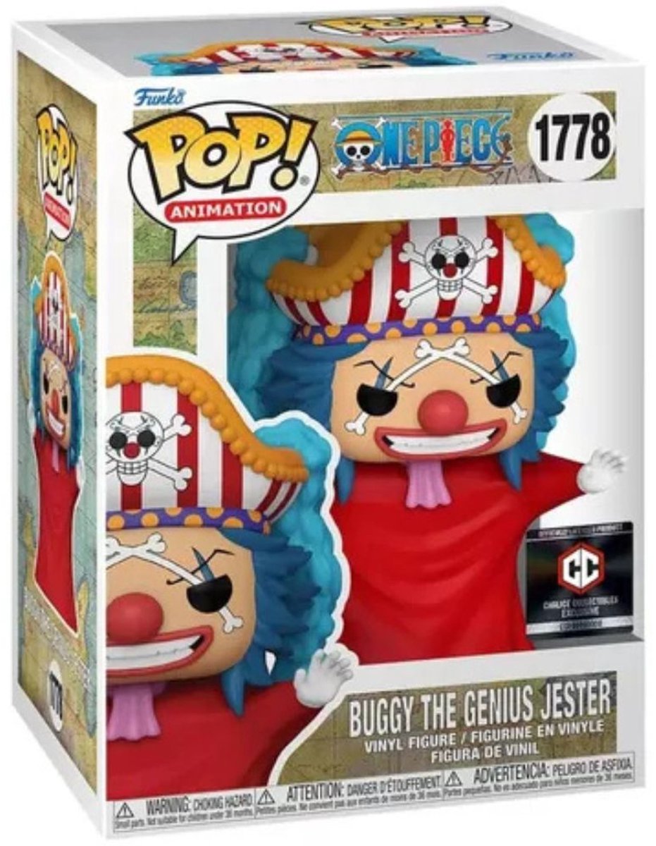 ¡Funko pop de una pieza! peliculas figura vinilo buggy (post time-skip) exclusiva 9 cm