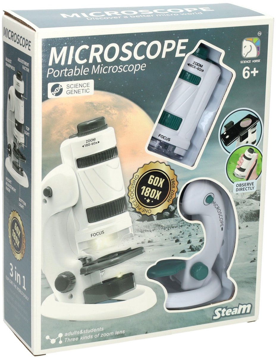 Conjunto de microscopio verde