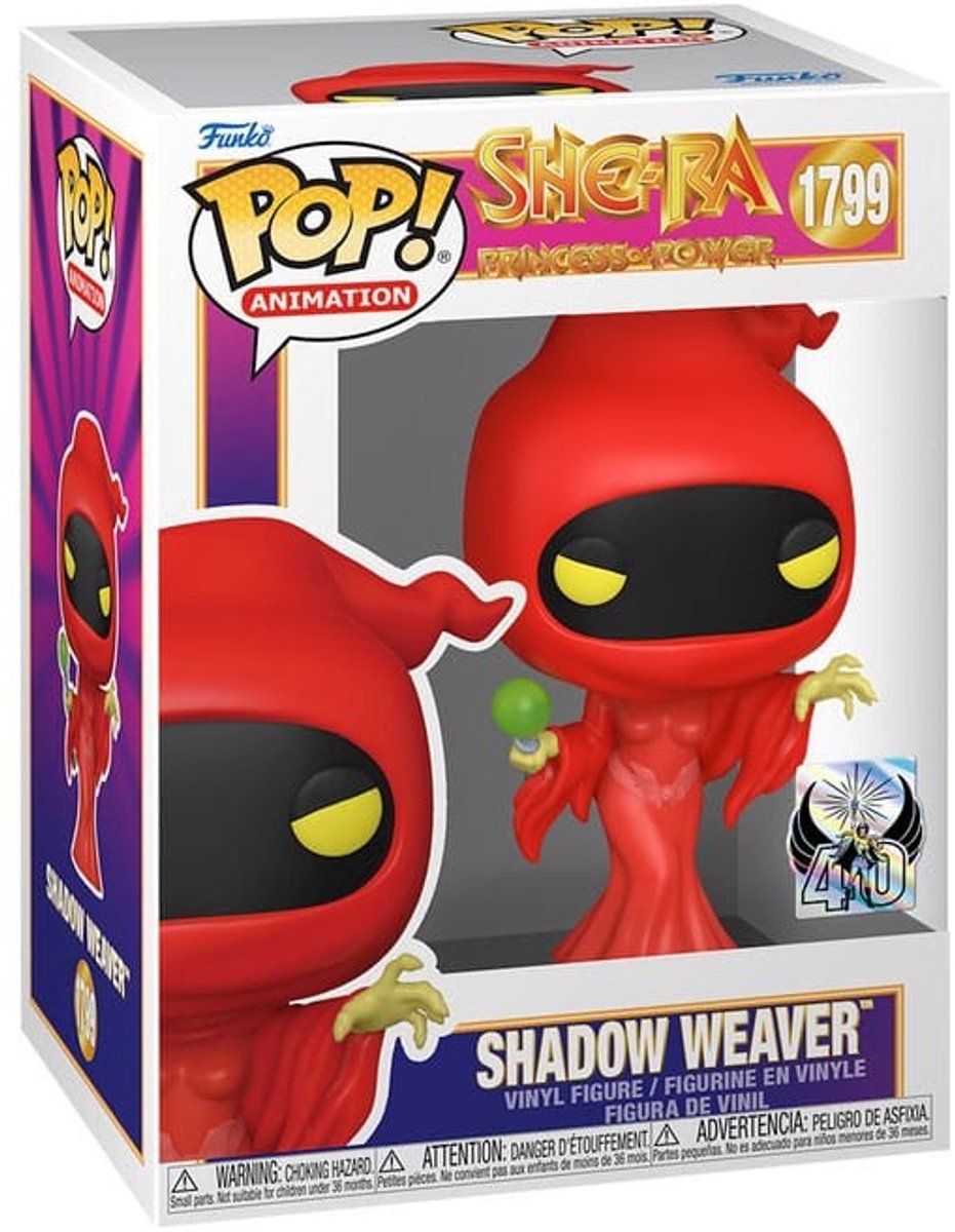 Funko masters of the universe she-ra - figura de vinilo de tejedor de sombras 1799 pop unisex! - multicolor - estándar