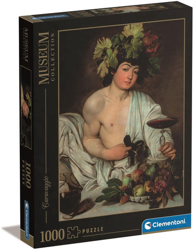 Clementoni - puzzle - 1000 pezzi - caravaggio bacco - puzzle per adulti