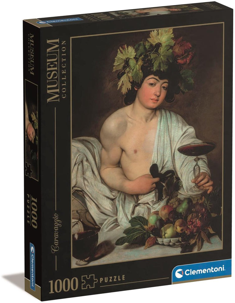Clementoni - puzzle - 1000 pezzi - caravaggio bacco - puzzle per adulti