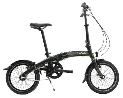 Bicicleta plegable UGO 20 U-go i3 V-Brake Nexus 3 Velocidad de musgo verde