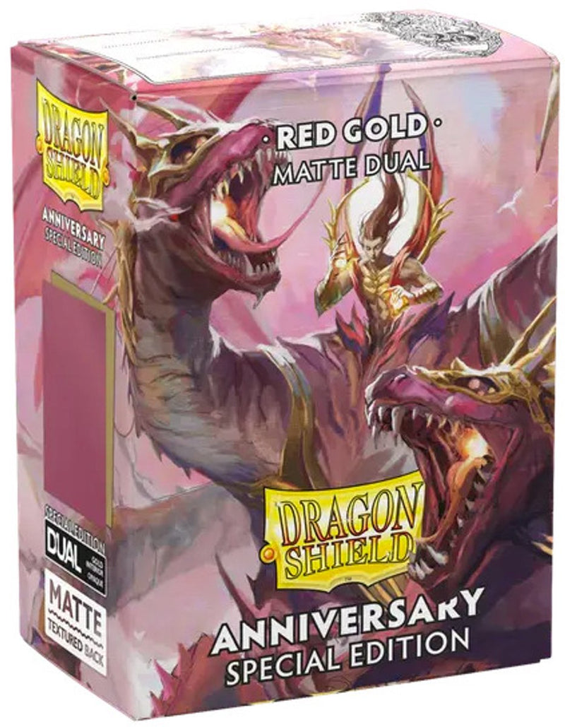 Dragonshield dragon shield – doppie bustine opache melograno e oro 100x