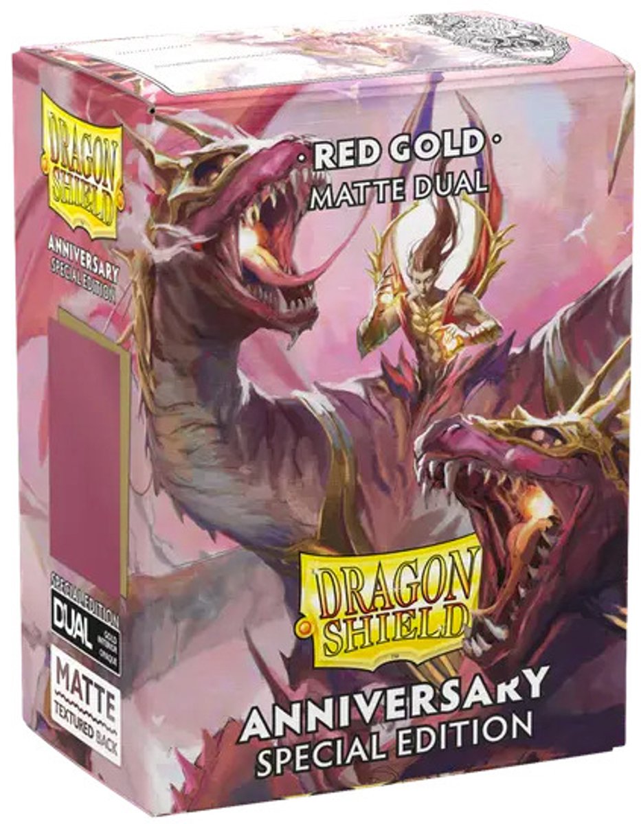 Dragonshield dragon shield – doppie bustine opache melograno e oro 100x