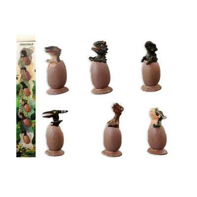 Dino nell'uovo 6 cm set da 6 pezzi