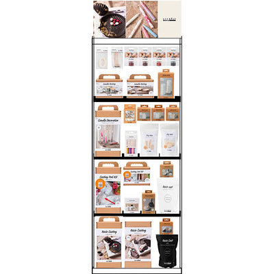 Espositore da terra Creative Company, montato, categoria, candela in resina, adulto, h: 1580 mm, l: 600 mm, l: 400 mm, 139 unità. 1 pezzo