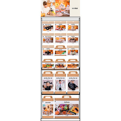 Expositor de suelo Creativ Company, montado, hero halloween, niños, h: 1580 mm, l: 600 mm, w: 400 mm, 100 unidades. 1 pieza
