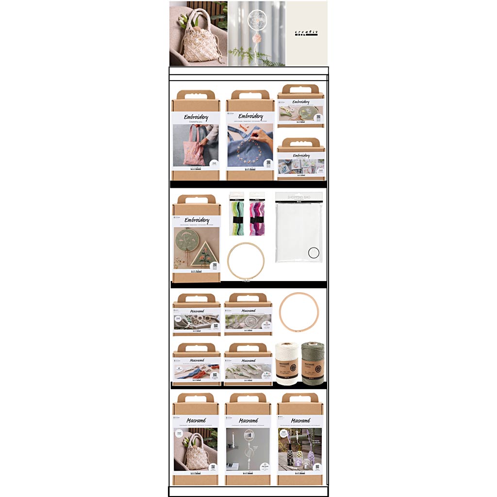 Https: www.cchobby.nl vloerdisplay-ongemonteerd-category-macrame-borduurwerk-volwassene-h-1580-mm-l-600-mm-b-400-mm-142-eenh-1-stuk