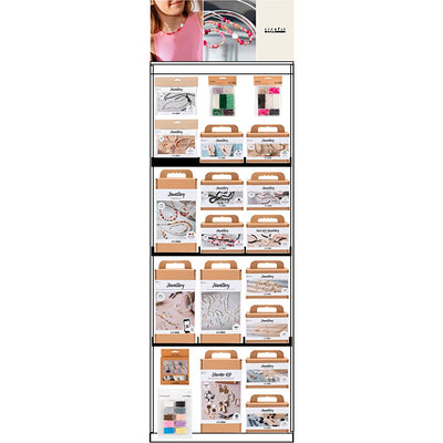 Expositor de suelo Creativ Company, montado, Hero Jewelry, adulto, alto: 1580 mm, largo: 600 mm, ancho: 400 mm, 88 unidades. 1 pieza