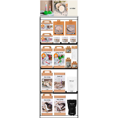 Espositore da terra aziendale Creativ, montato, categoria, colata in resina sintetica, adulto, h: 1580 mm, l: 600 mm, l: 400 mm, 90 unità. 1 pezzo