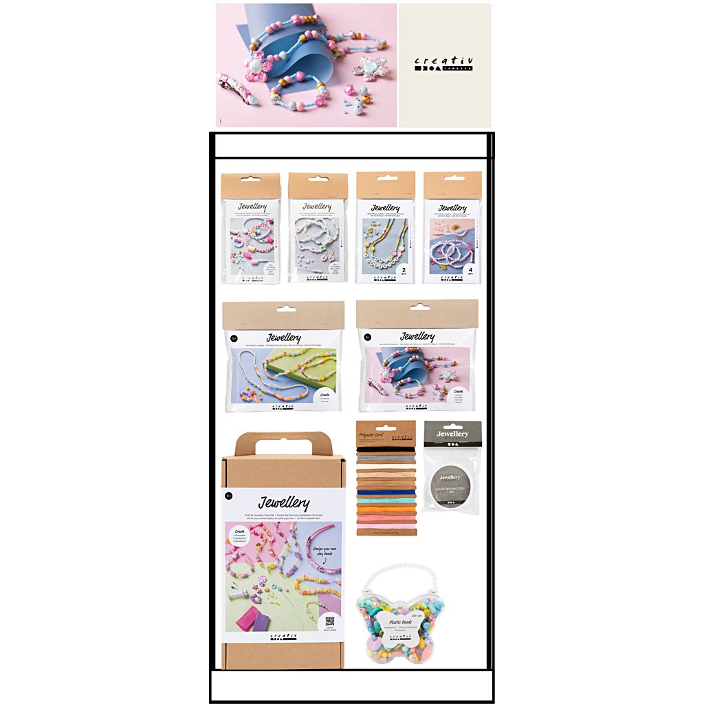 Empresa Creativ expositor de mesa grande, categoría, joyería, infantil, 58 unidades. 1 pieza