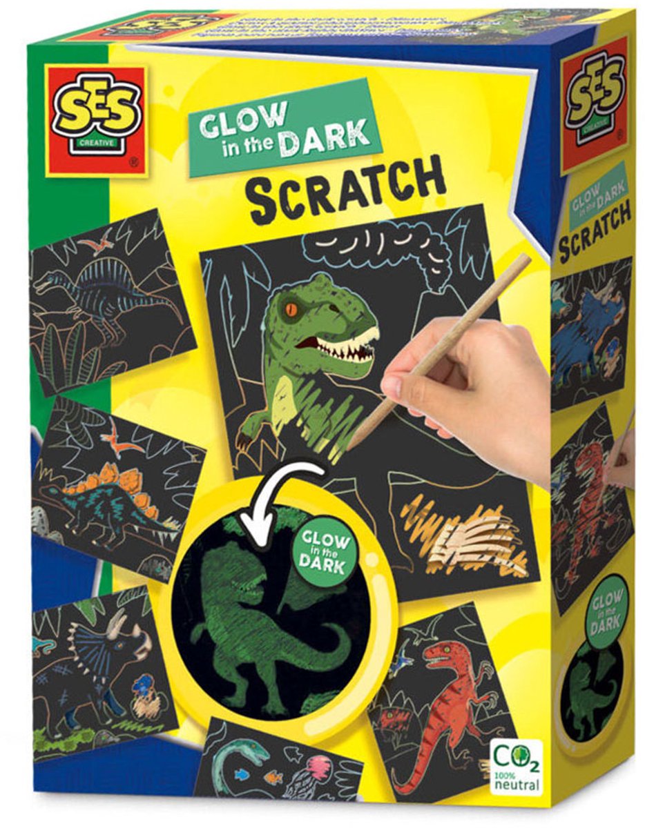 Ses Glow in the Dark Scratch - Dinoos