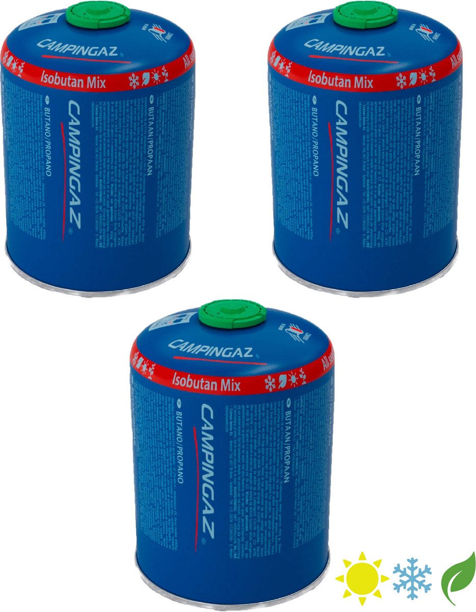 Campingaz cv470 all seasons - 3 pezzi - sistema a scatto - 450 g isobutano propano - gas