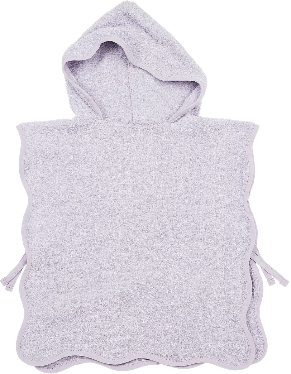 Poncho da bagno ondulato per bambini Meyco - spugna - lavanda morbida - 1-3 anni