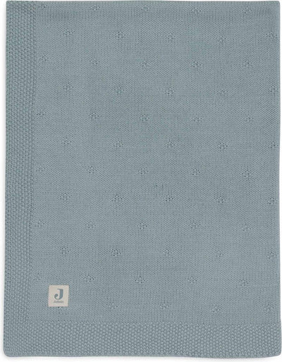 Jollein - deken ledikant 100x150cm - dekentje baby - cosy knit sea green