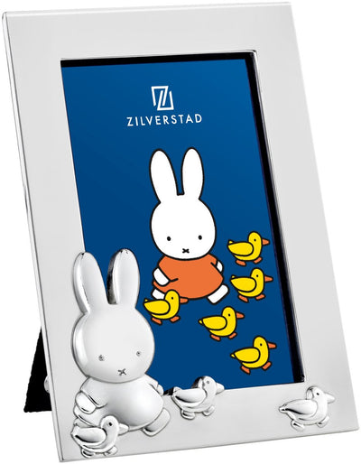 Zilverstad - marco de fotos Miffy con patos 6x9 cm plateado