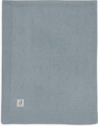 Jollein - coperta per lettino 75x100 cm - coperta per lettino, coperta per lettino, coperta per bambini - accogliente maglia verde mare