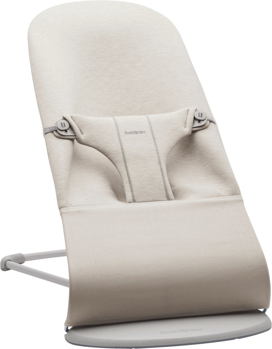 Sdraietta Babybjörn Bliss - Jersey 3D - beige chiaro - ergonomica - regolabile - pieghevole