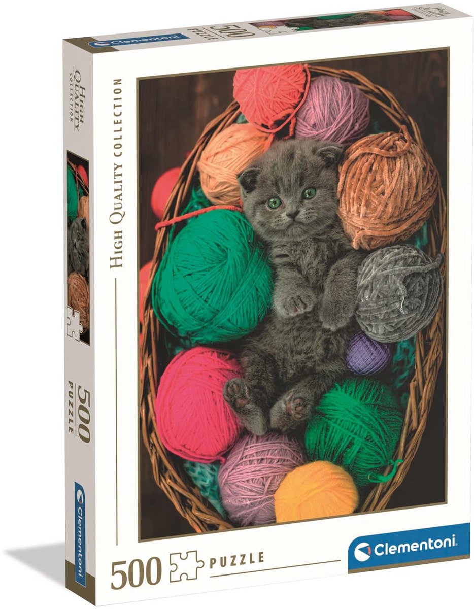 Ty Clementoni simpatico gattino - puzzle 500 pezzi adulti - puzzle collezione HQC di alta qualità da 10 anni