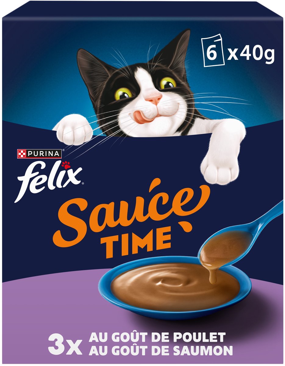 Salsa Felix time con sabor a pollo - pollo salmón - 4 x 6x40g
