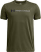 Maglietta sportiva unisex Under Armour ua b logo wordmark ss - verde - nera