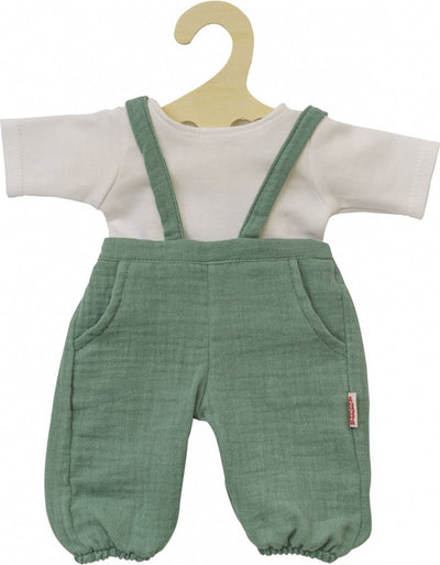 Heless dolls dungarees green, 28-35 cm