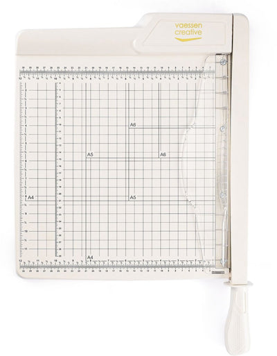 Tagliacarte a ghigliottina Vaessen creative - 30,5 x 30,5 cm - bianco sporco