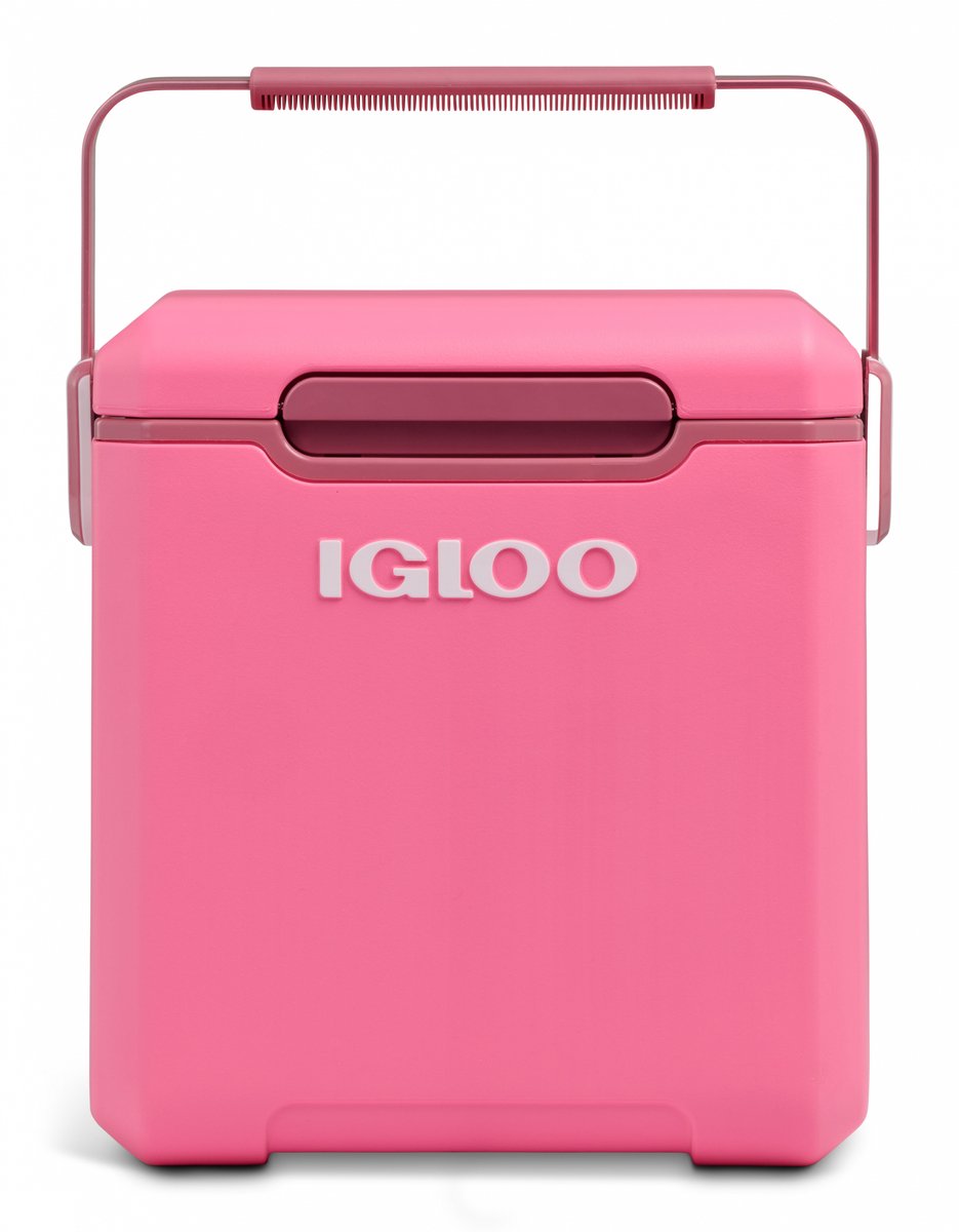 Igloo tag-a-long too highrise koelbox - geïsoleerd - lekvrij - dekselvergrendeling - roze