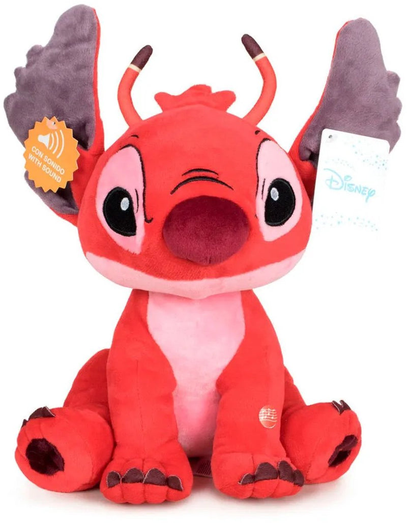 Disney classics leroy - disney lilo stitch peluche peluche (rojo) + sonido xl 60 cm {juguete peluche muñeco de peluche para niños niños niñas | ¡Peluche extra grande y suave! | disney stitch angel leroy regalo grande xxl}