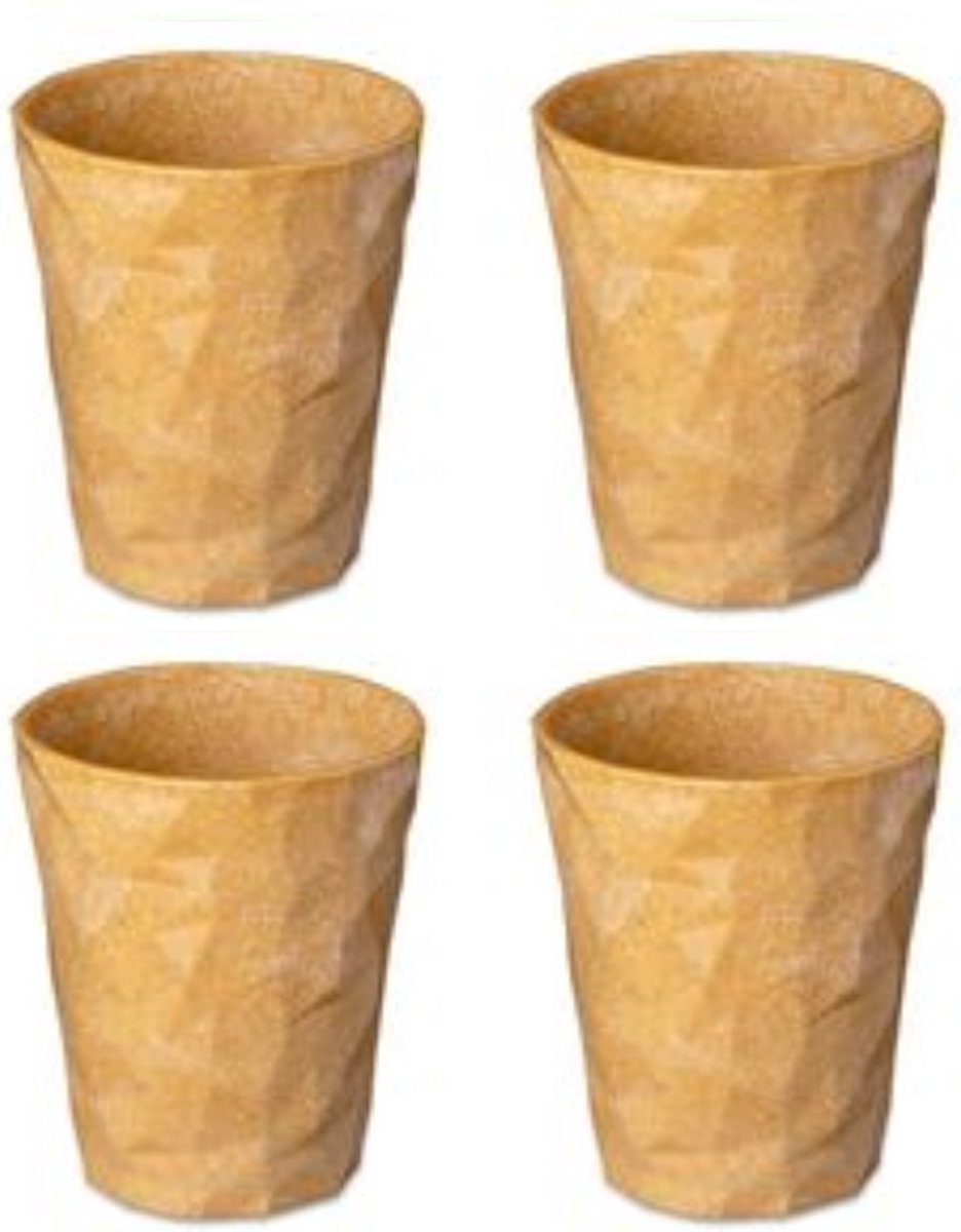 Bicchiere Koziol, 0,25 l, set da 4, biologico, fibre di legno - | club 2.0