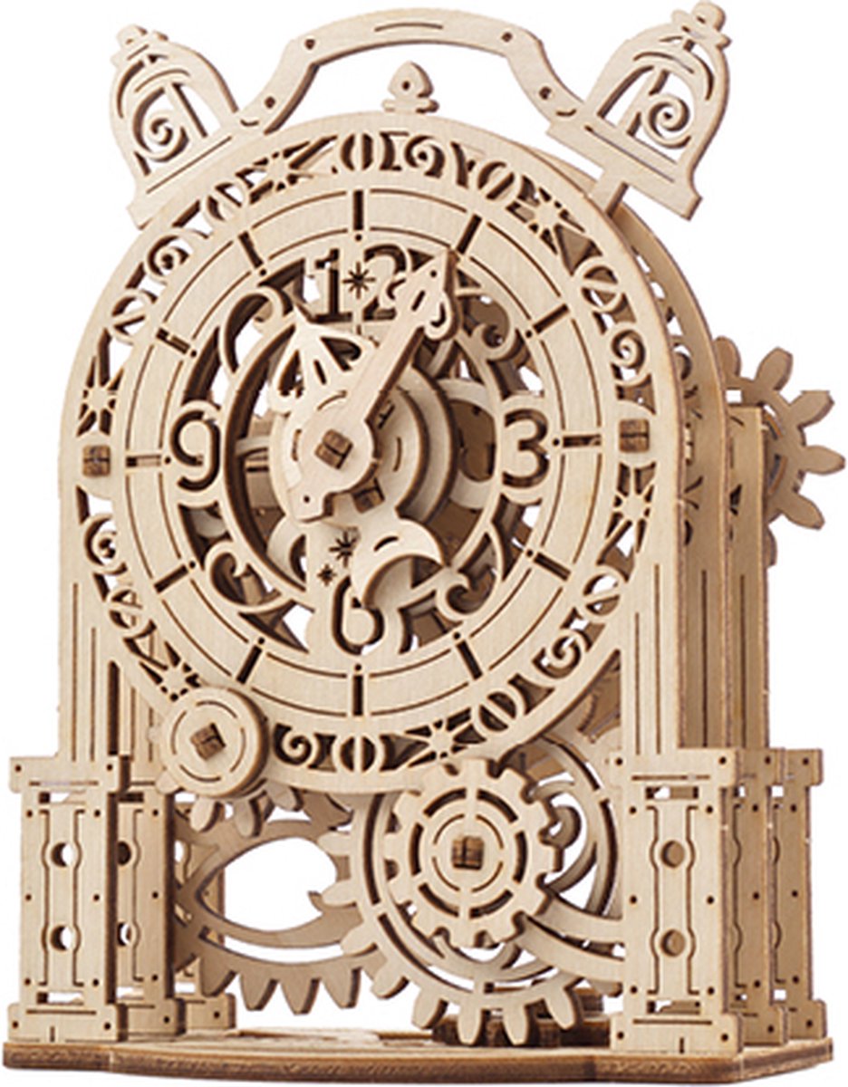 Modello 3D in legno di Ugears - sveglia vintage
