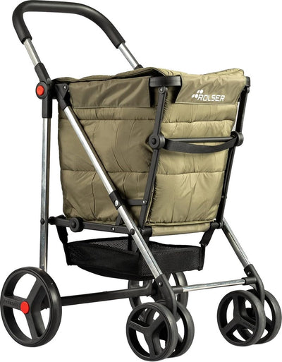 Rolser shopping trolley basket polar 4b - khaki
