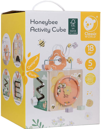 Classic World World Wooden Activity Kubus Honingbij, 5dlg.