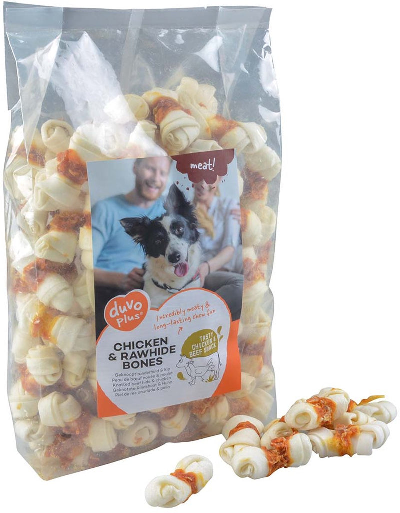 Duvo più carne! snack cosce di pollo in pelle grezza per cani s-1kg