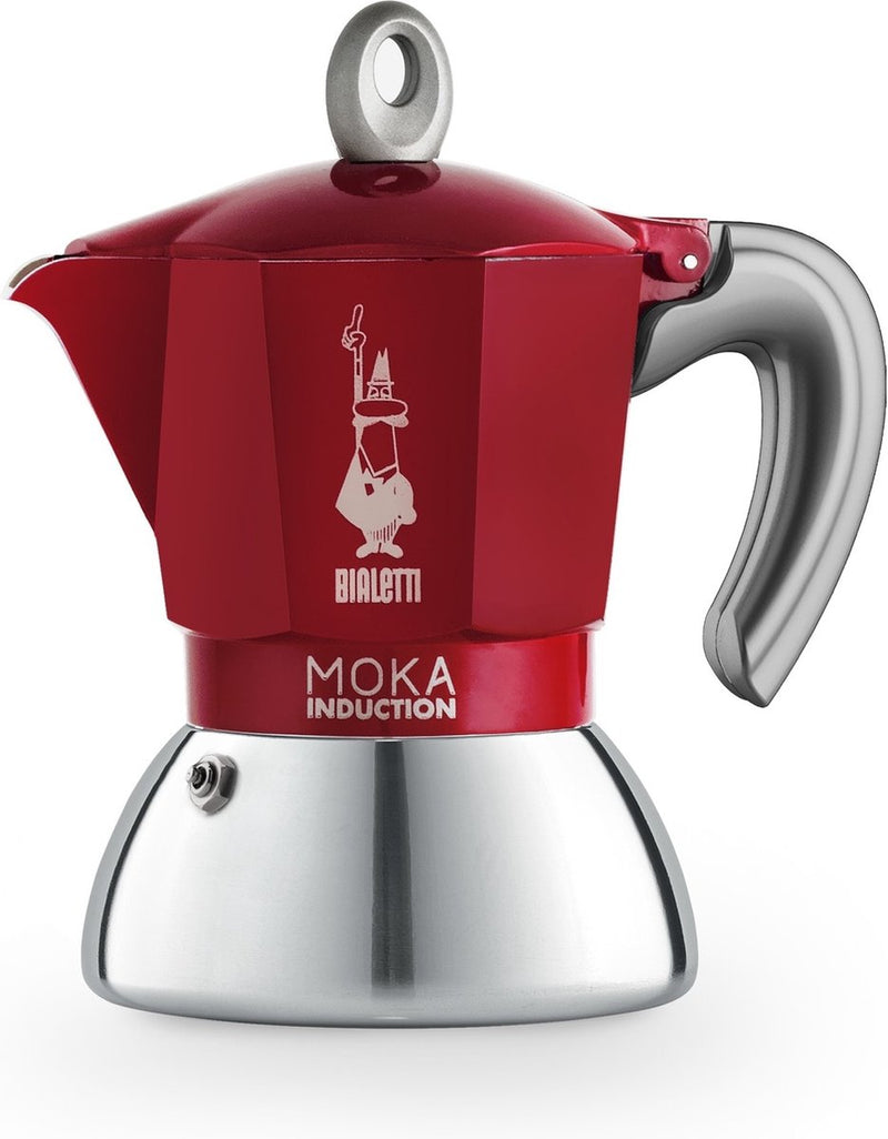 Percolador Bialetti moka inducción rojo – 2 tazas – 90 ml – apto para inducción