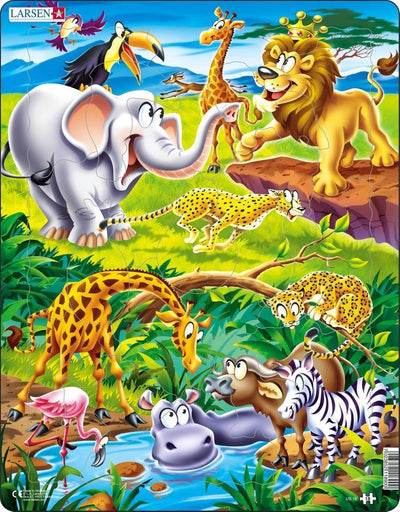Selecta Larsen Pluzzle Animals - en Safari, 18º.