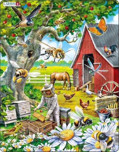 Larsen legpuzzel dieren - de imker bij de bijen, 53st.