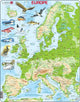 Larsen carte topographique de l’europe – puzzle – europe – géographie physique – puzzle éducatif pour enfants – 87 pièces – fabriqué en norvège – pièces extra épaisses de 2,5 mm – plateau avec bord fixe