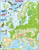Selecta Larsen Pluzzle Map Europe - Geográfico con animales, 87º.