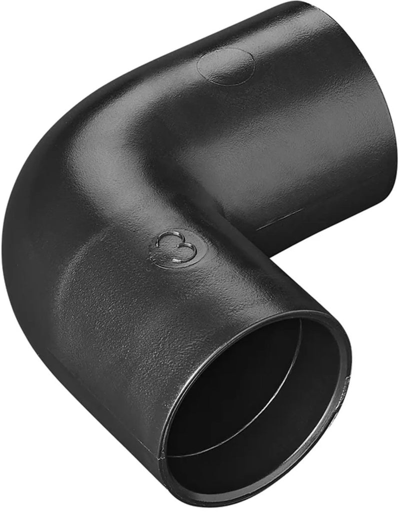 Angolare Proplus 90° - pe nero - installazione rapida - ø28 mm