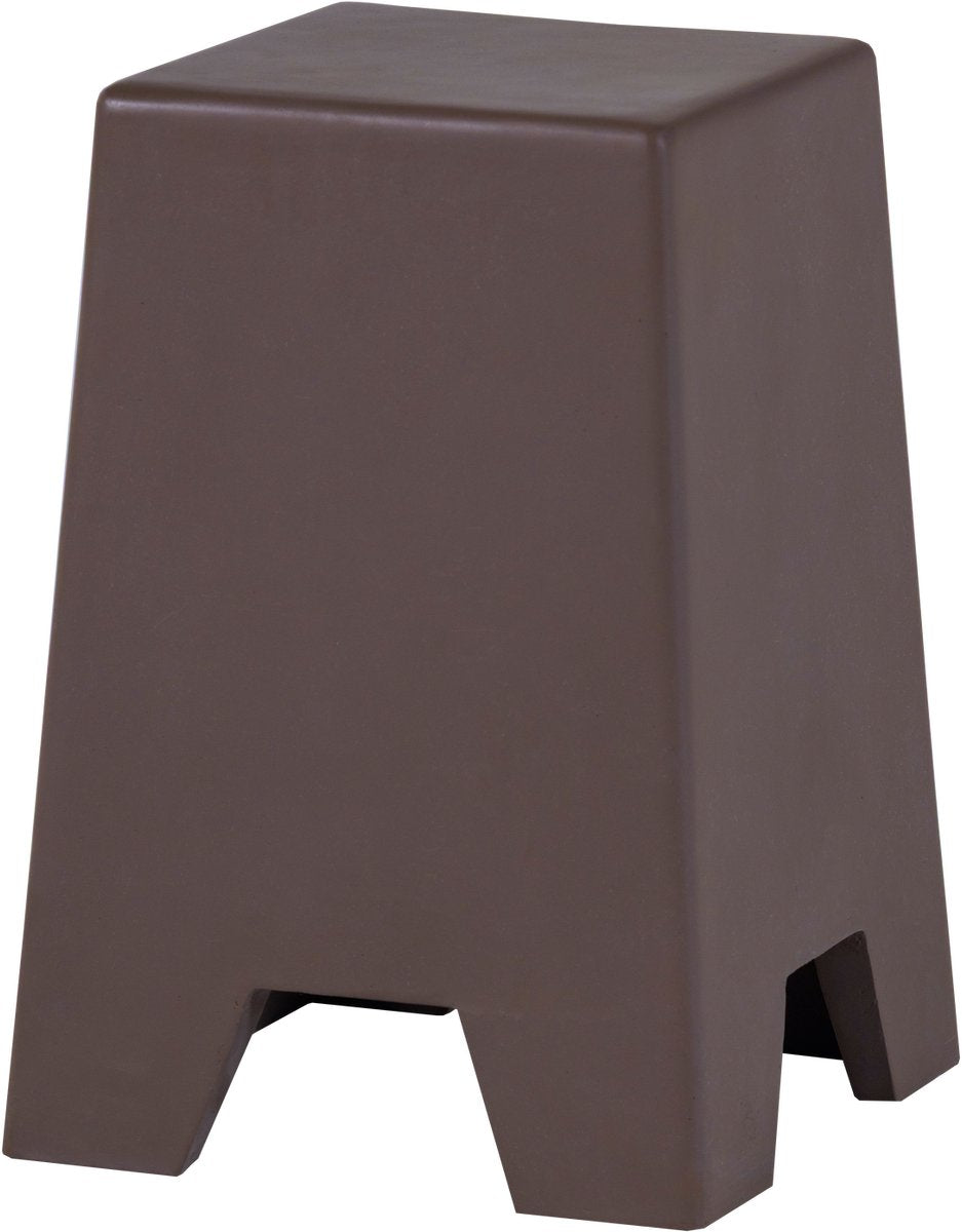 Woood zina bijzettafel hoog - cement - bruin - 51x36x36