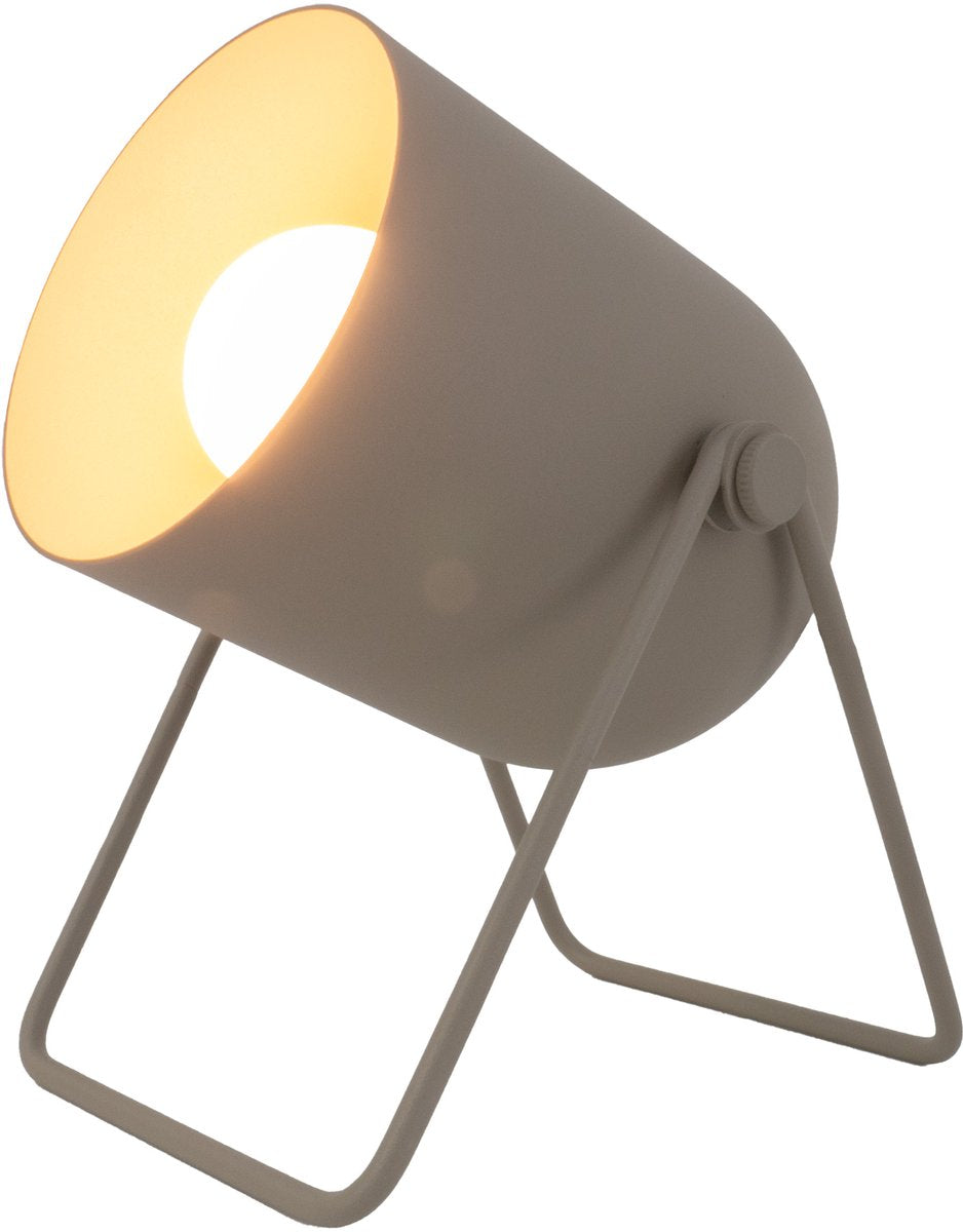 Eglo tilston tafellamp - e14 - 14.5 cm - zandkleur beige crème - kantelbaar