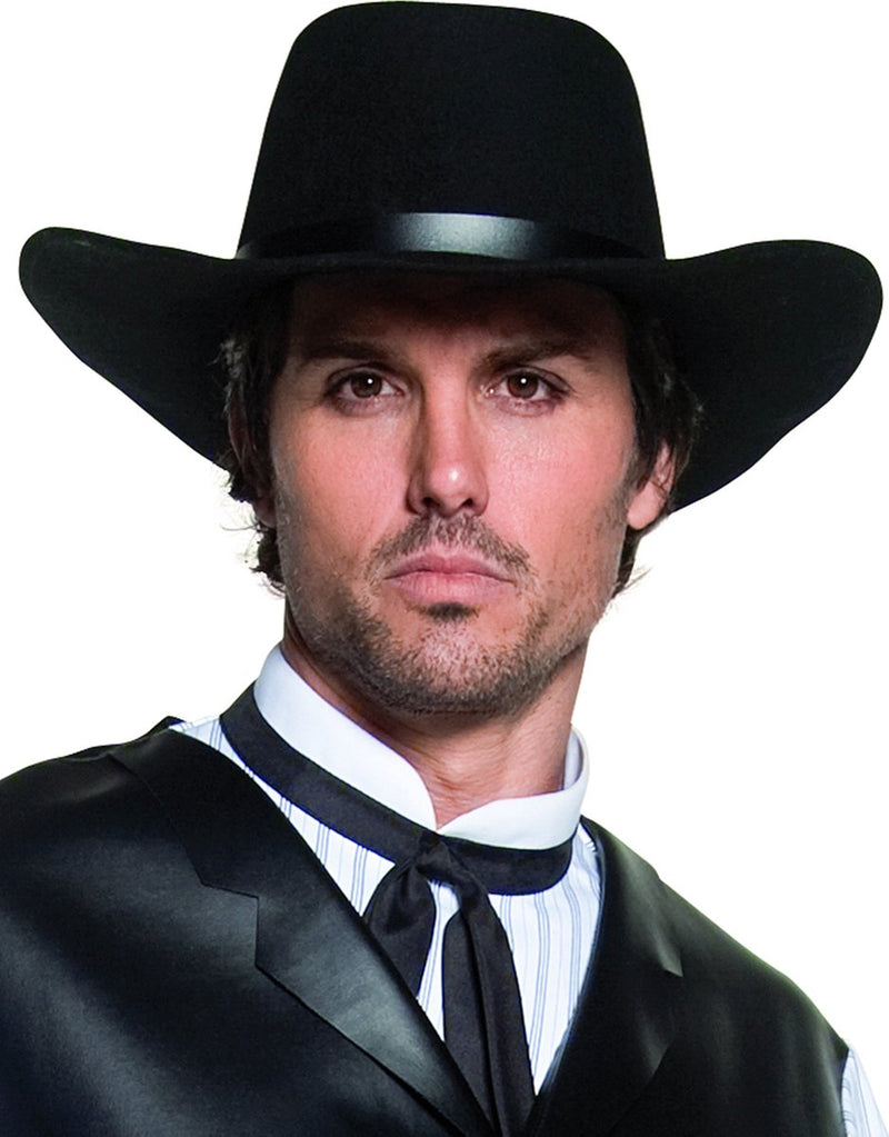 Cappello da cowboy Smiffys - autentico - nero - feltro - adulto - cappello in maschera - cowboy - western