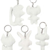 Creativ Company Fabric Animals Key Ring, 5st.