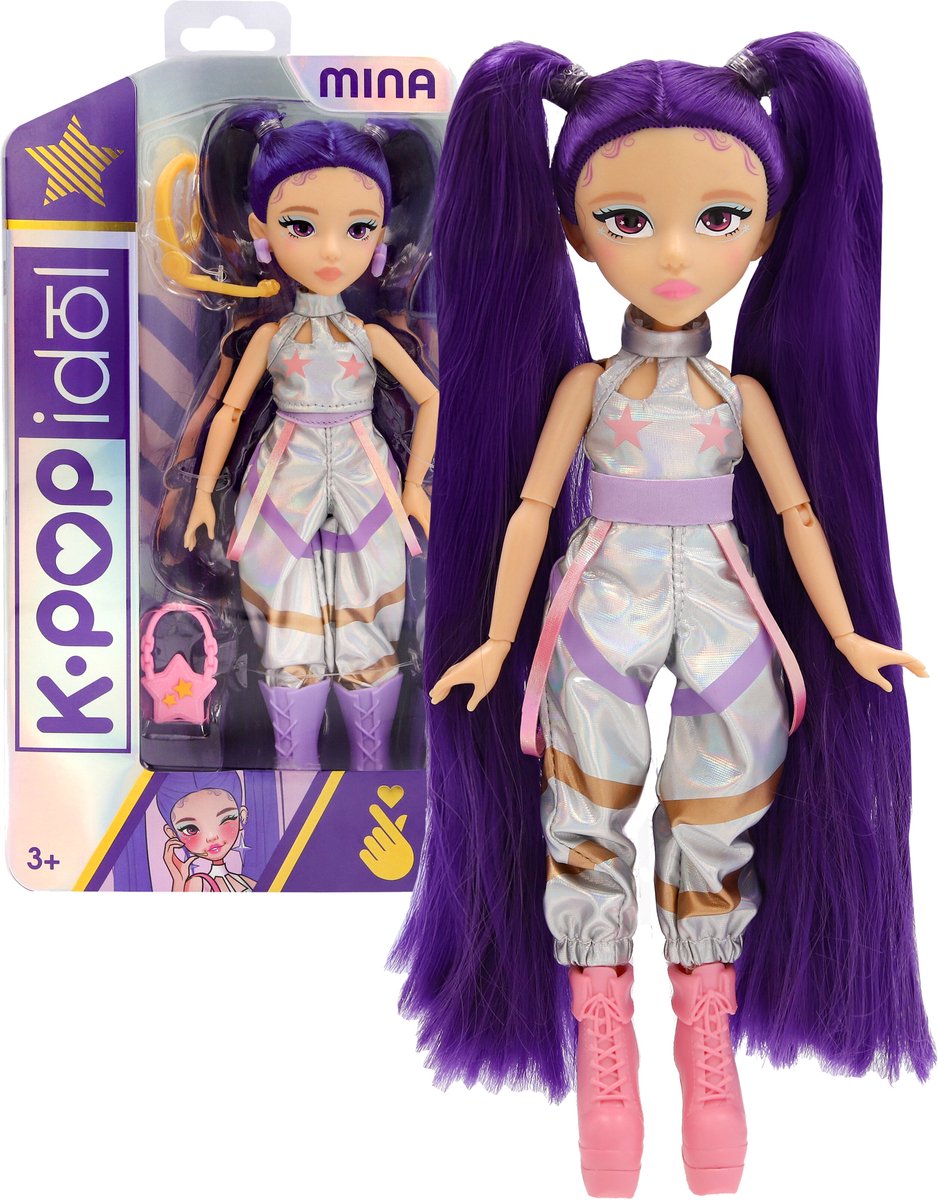 Imc juguetes k-pop idol muñeca de moda mina - muñeca de moda k-pop - incl. accesorios - 25 cm