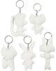 Creativ Company fabric animals key ring, 5st.